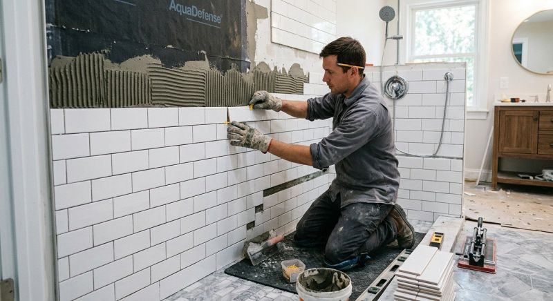 Tile Shower Floor Installation in Denver, CO